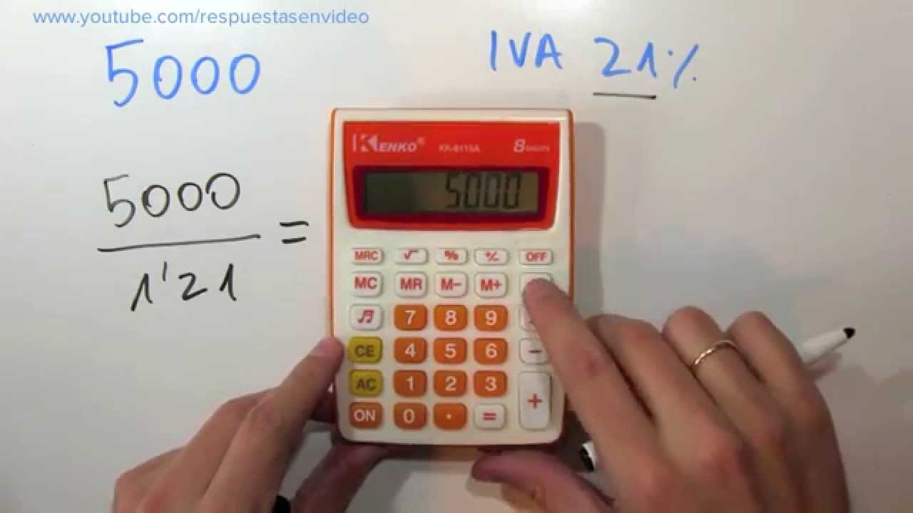 calcular iva y retencion de un total