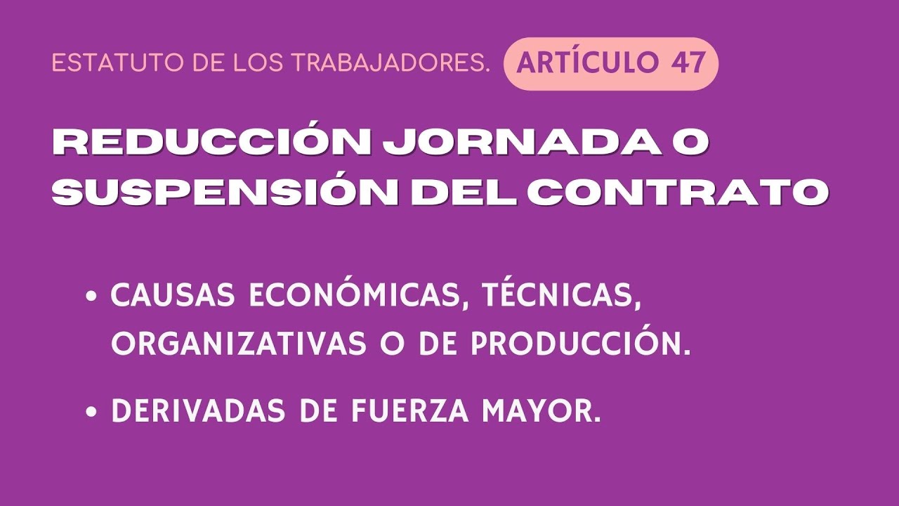 articulo 47 del estatuto de los trabajadores