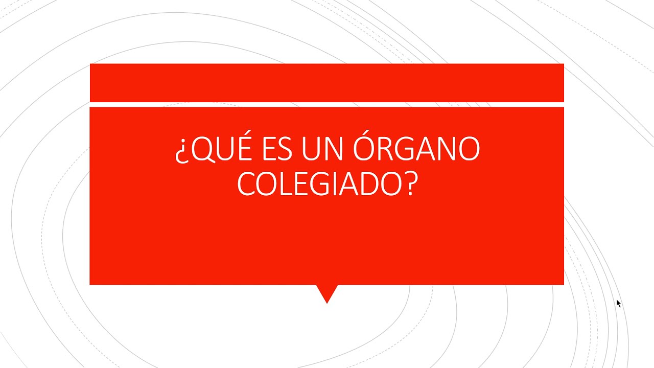 cual es el organo colegiado del gobierno