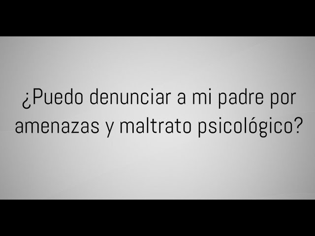 puedo demandar a mis padres por daño psicologico