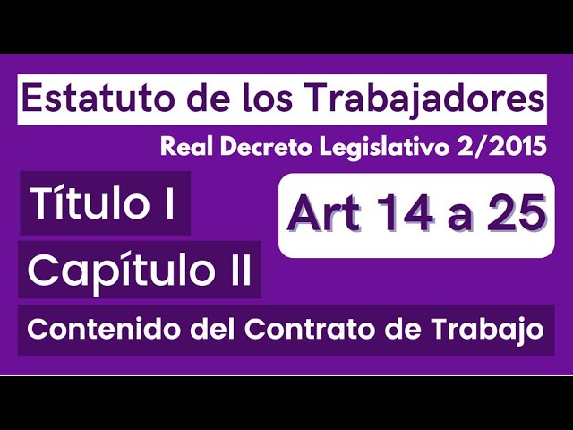 artículo 16 estatuto de los trabajadores