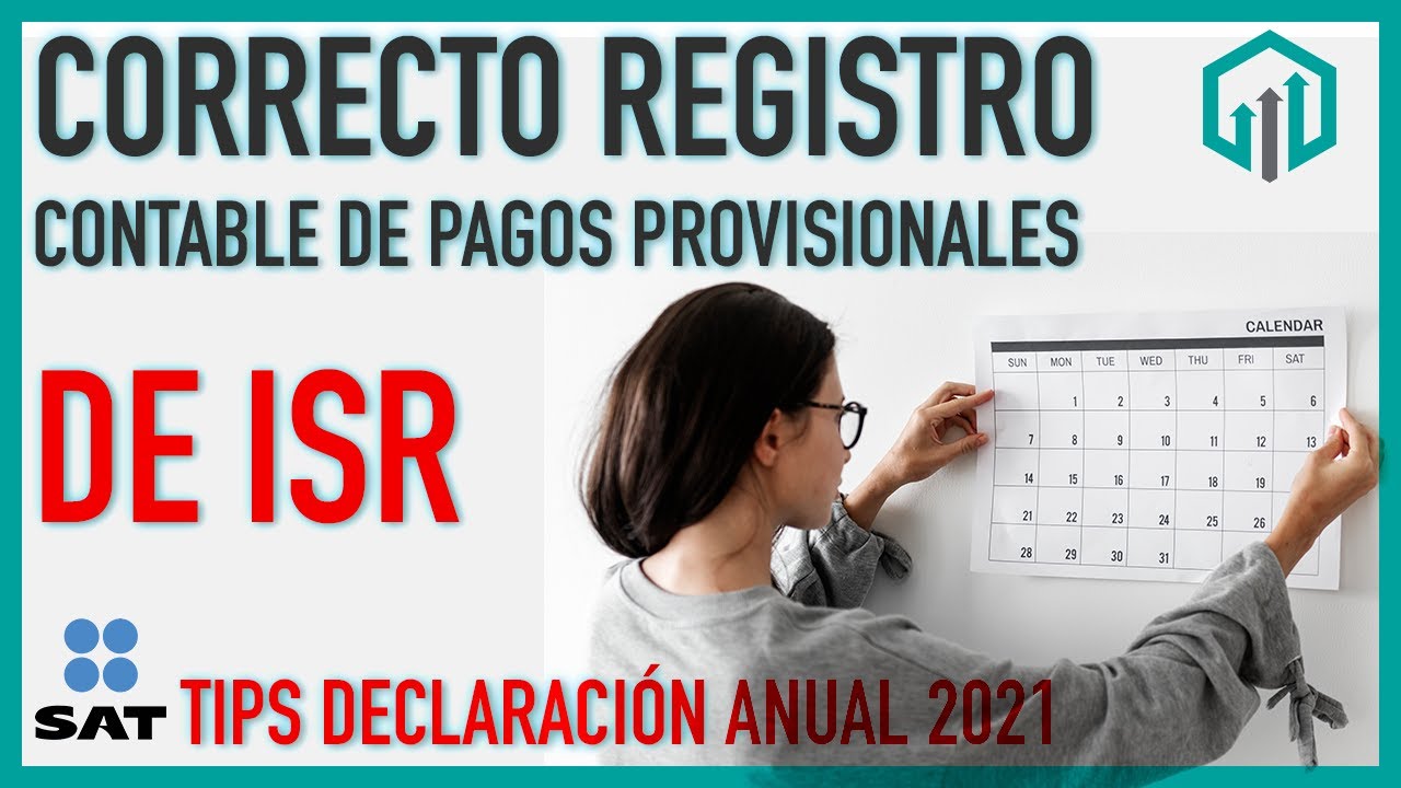 registro contable de pagos provisionales de isr