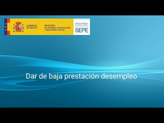 dar de baja en el paro