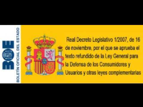ley general defensa consumidores y usuarios