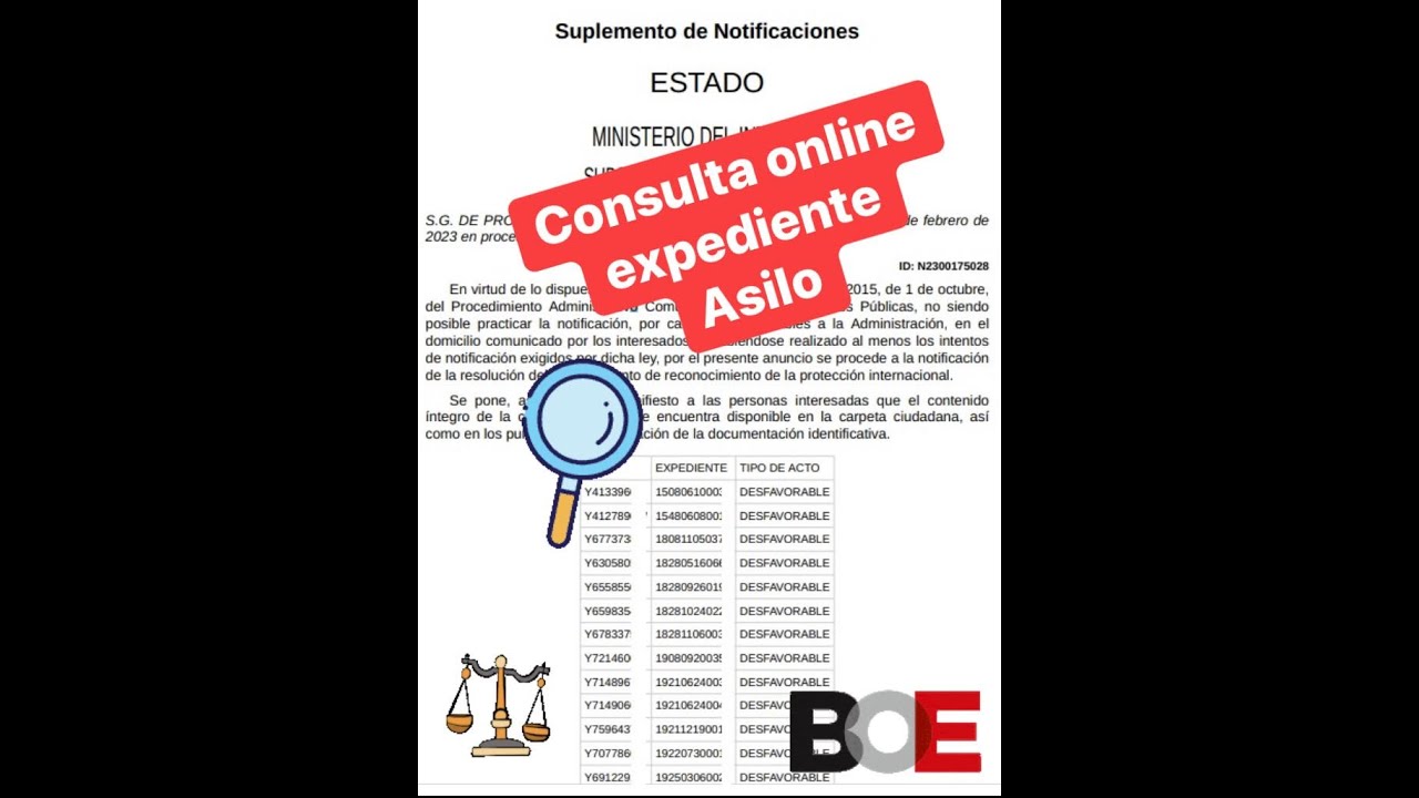 listado del boe de resoluciones de asilo