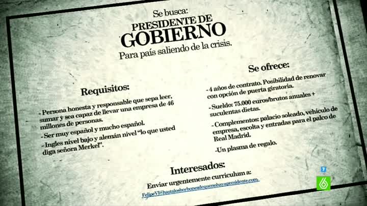requisitos para ser presidente de españa