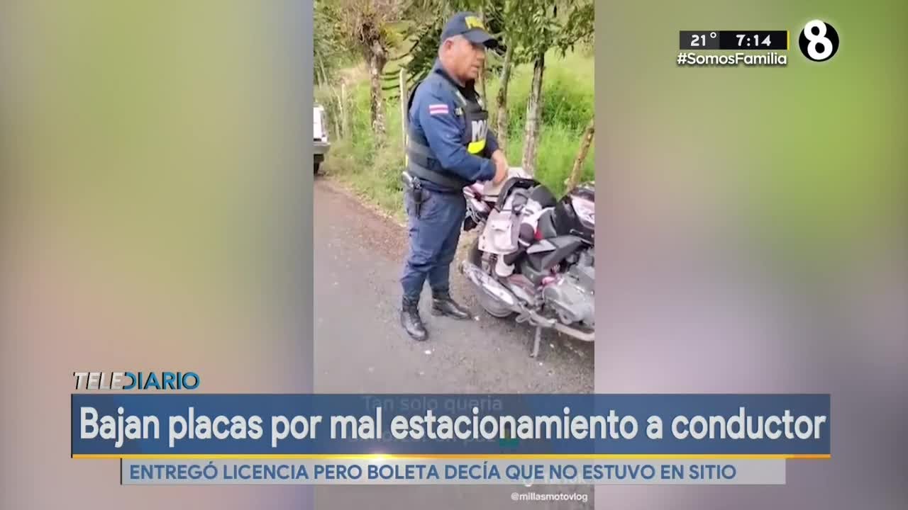 retiro de placas por mal estacionamiento
