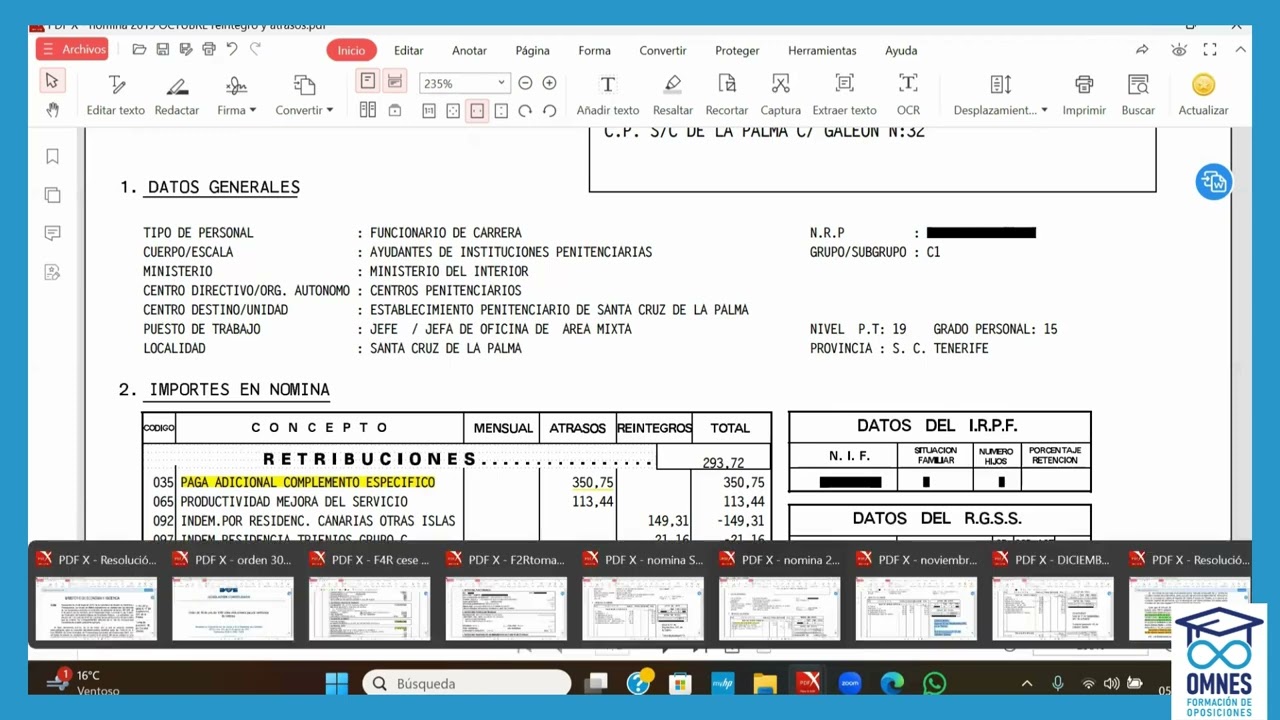 cese y toma de posesión funcionarios