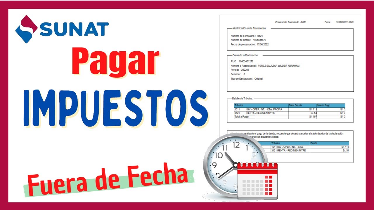 como pagar un impuesto fuera de plazo